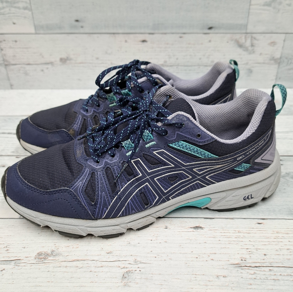 ASICS Gel Venture 7 Women's Size 10 Blue Purple Running Shoes 1012A477